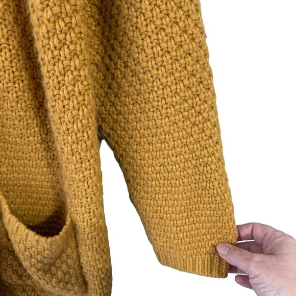 Grecerelle curry soft chunky knit open front cardigan sweater. Size XL - Picture 4 of 9